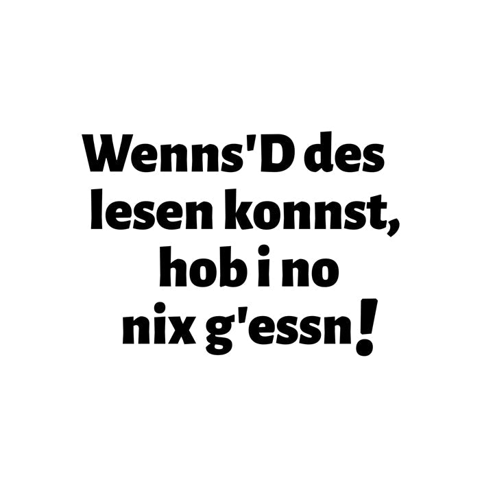 Nix g'essn! - meinherzschlag.de