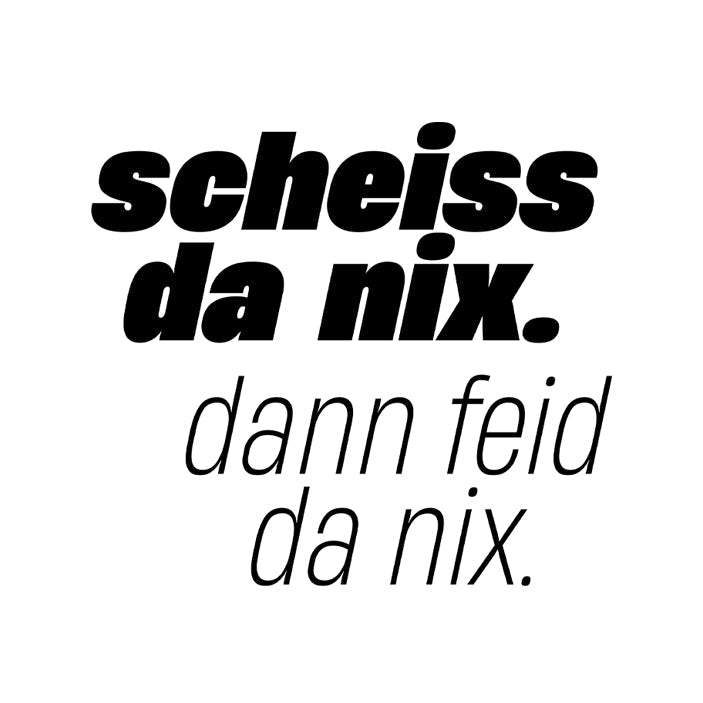 Motiv: Scheiss da nix, dann feid da nix! - meinherzschlag.de