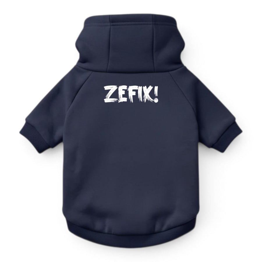 Hunde-Hoodie "ZEFIX!" navy