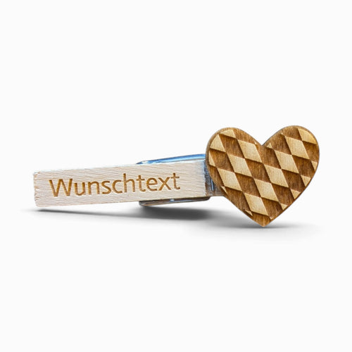 Glupperl/Wäscheklammer "Rautenherz" von meinherzschlag – Produktbild 1 von 2.