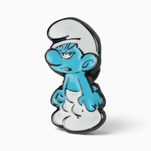 Ansteck-Pin "Grantiger Schlumpf"