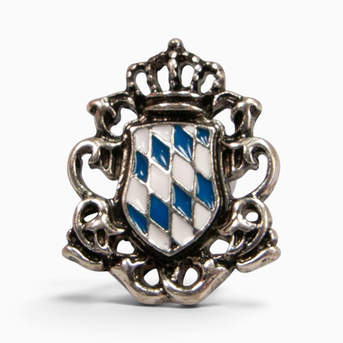 Ansteck-Pin "Wappen weiß-blau"