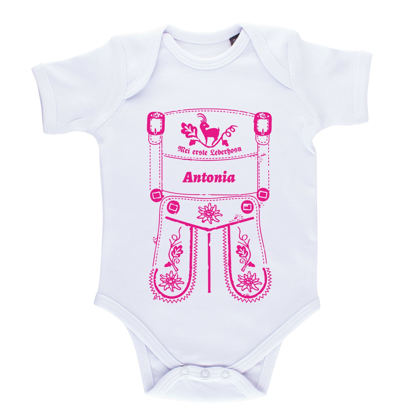 Baby Body Lederhose mit Wunschname - meinherzschlag.de
