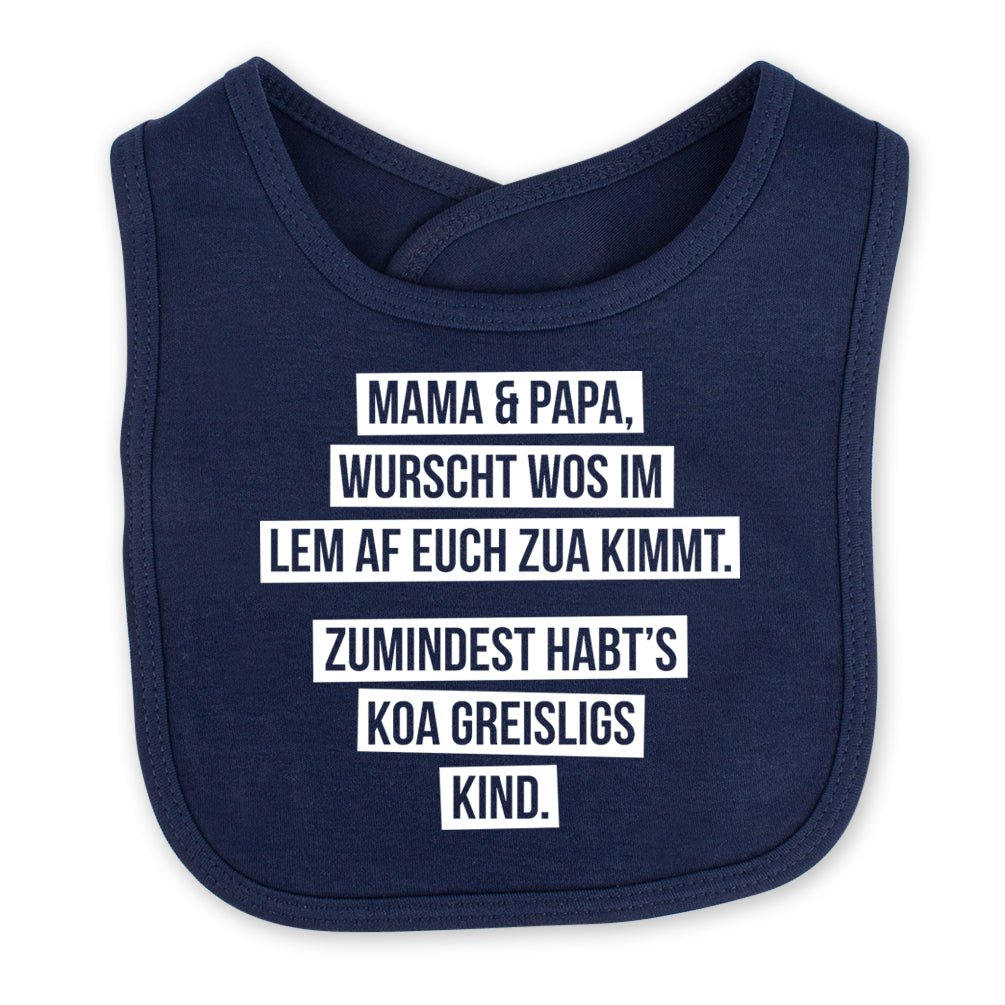 Babylätzchen "Koa greisligs Kind" - meinherzschlag.de