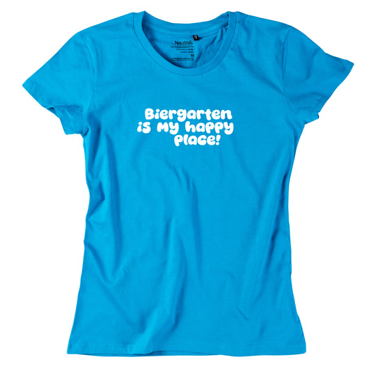 Damen-Shirt "Biergarten is my happy place!"