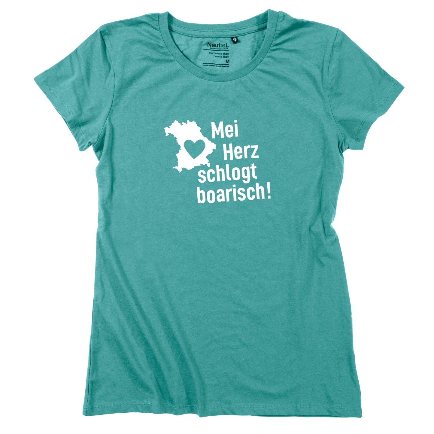 Damen - Shirt "Mei Herz schlogt boarisch" - meinherzschlag.de