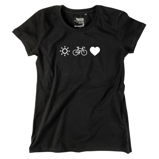 Damen - Shirt "Radl, Sun & Herzl" - meinherzschlag.de