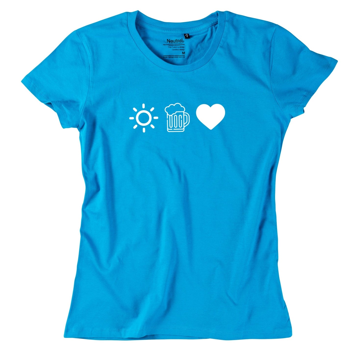 Damen - Shirt "Sun, Bier & Herzl" - meinherzschlag.de