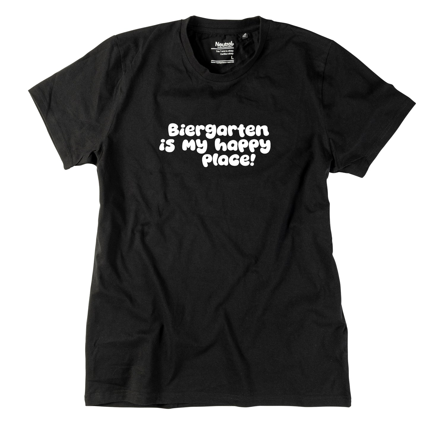 Herren-Shirt "Biergarten is my happy place!"