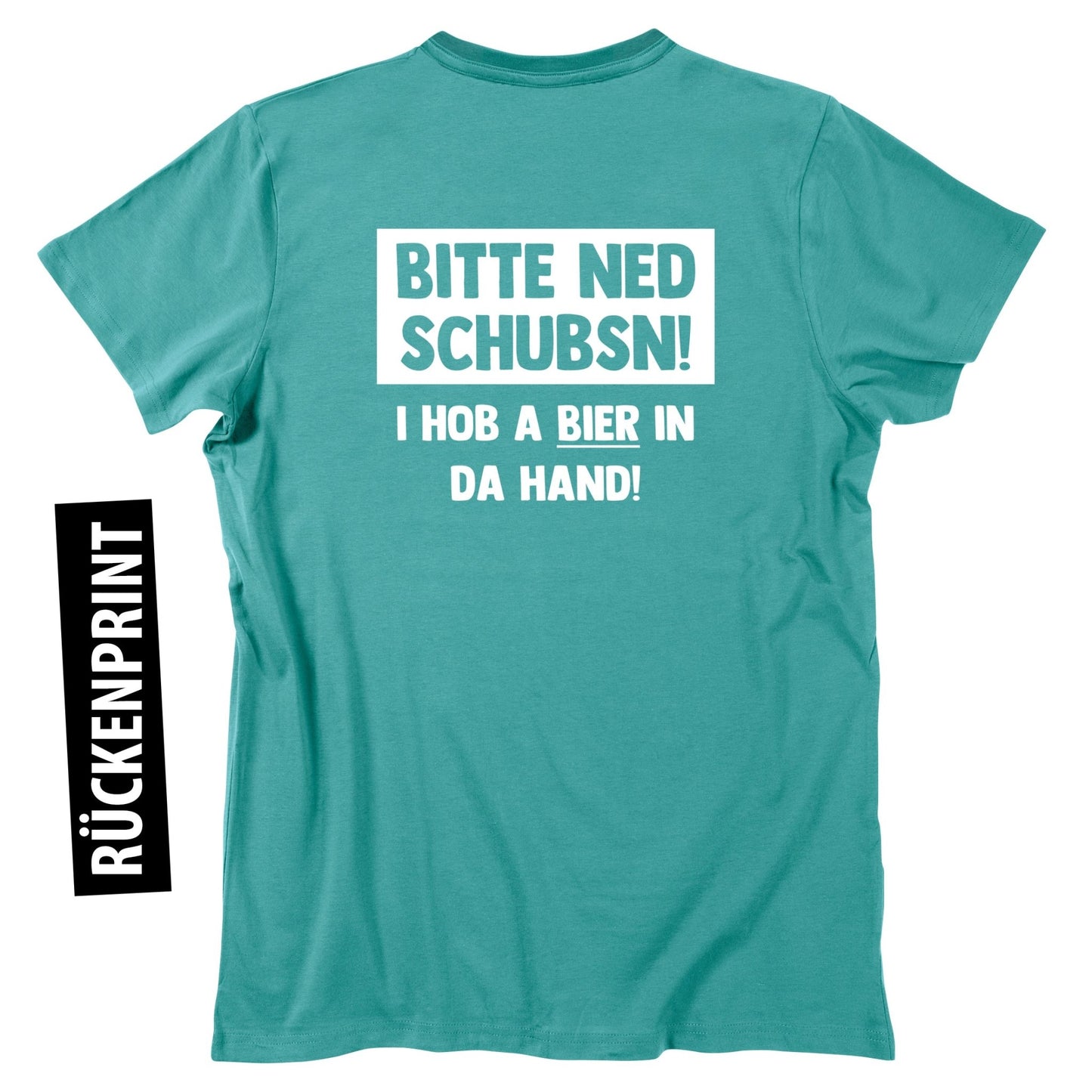 Herren - Shirt "Bitte ned schubsn!" - meinherzschlag.de
