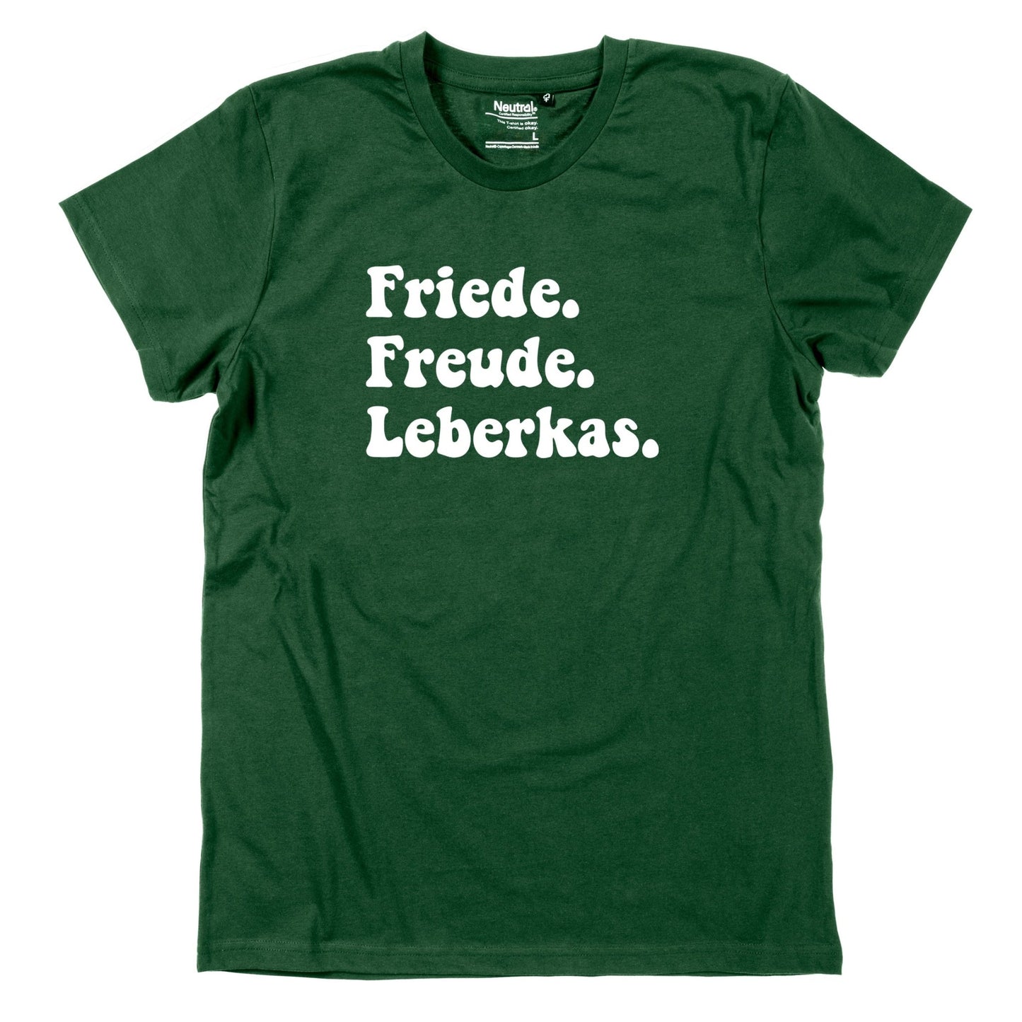 Herren - Shirt "Friede. Freude. Leberkas." - meinherzschlag.de