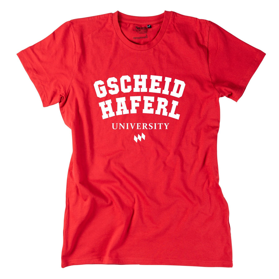 Herren - Shirt "Gscheidhaferl University" - meinherzschlag.de