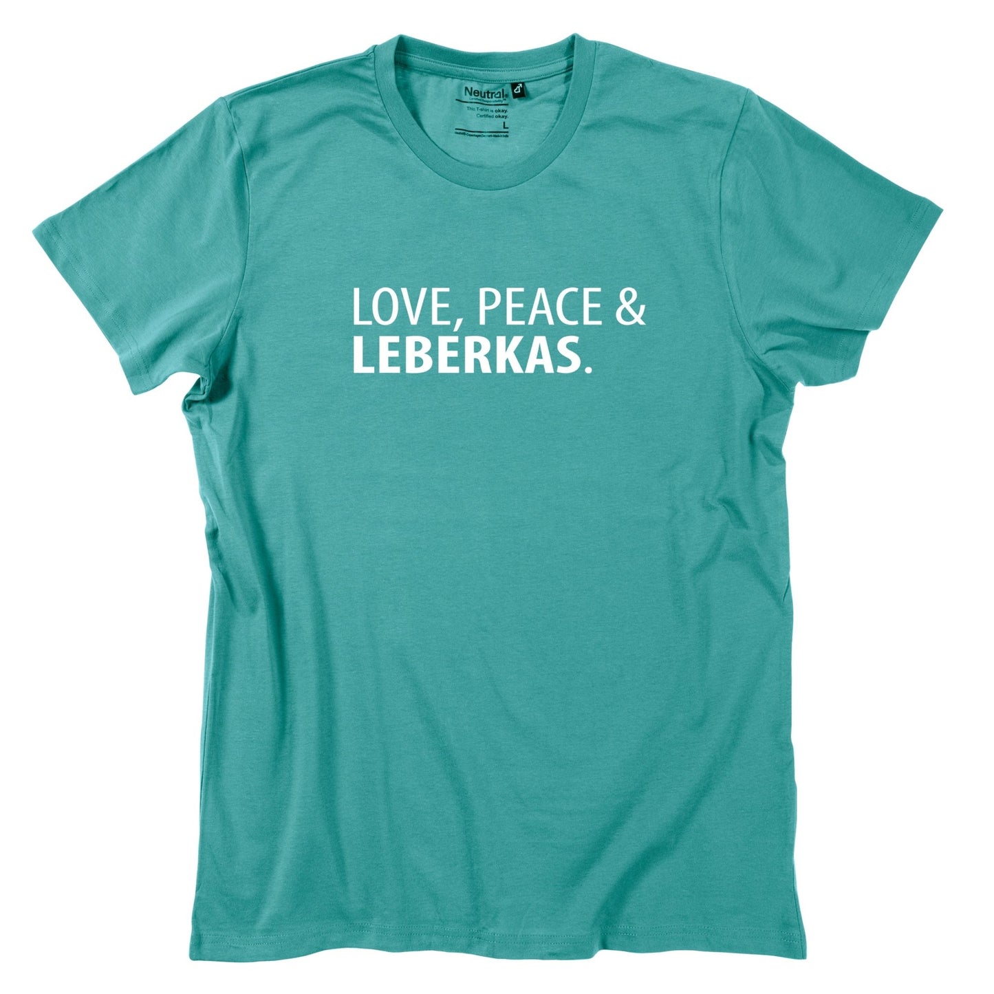 Herren - Shirt "Love, Peace & Leberkas" - meinherzschlag.de