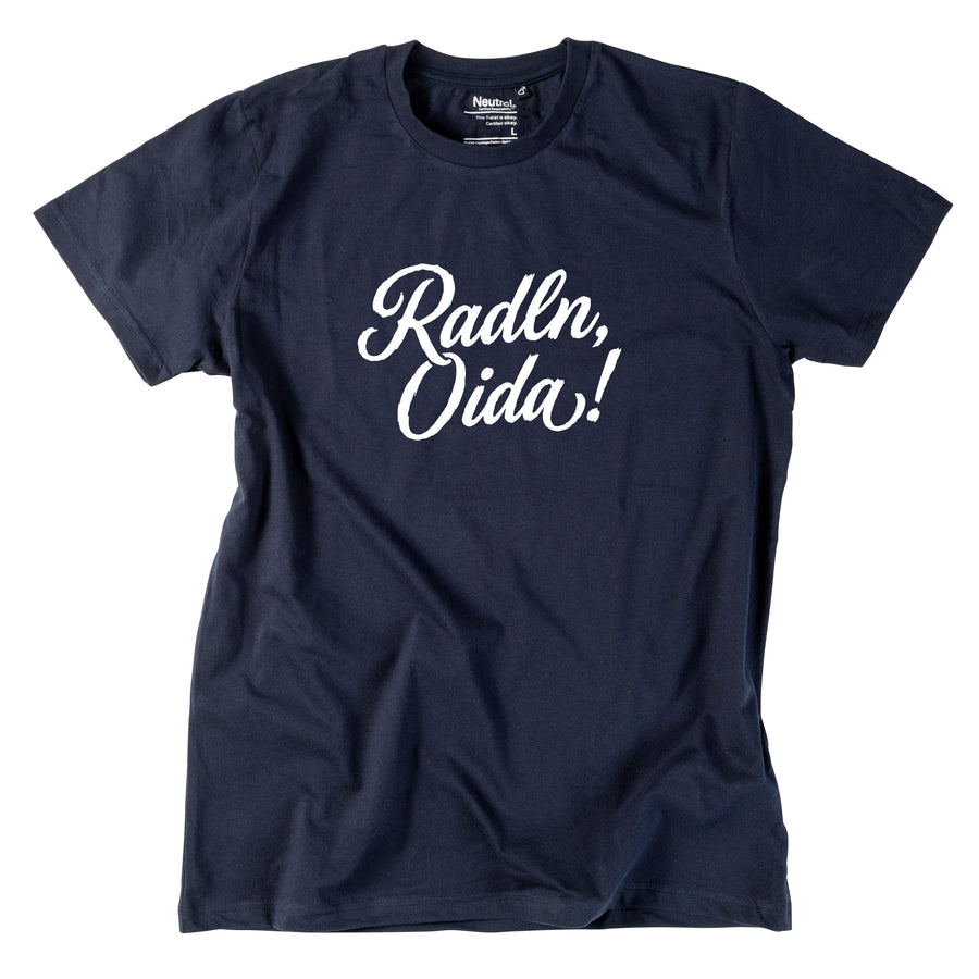 Herren-Shirt "Radln, Oida!" von meinherzschlag – Produktbild 2 von 8.
