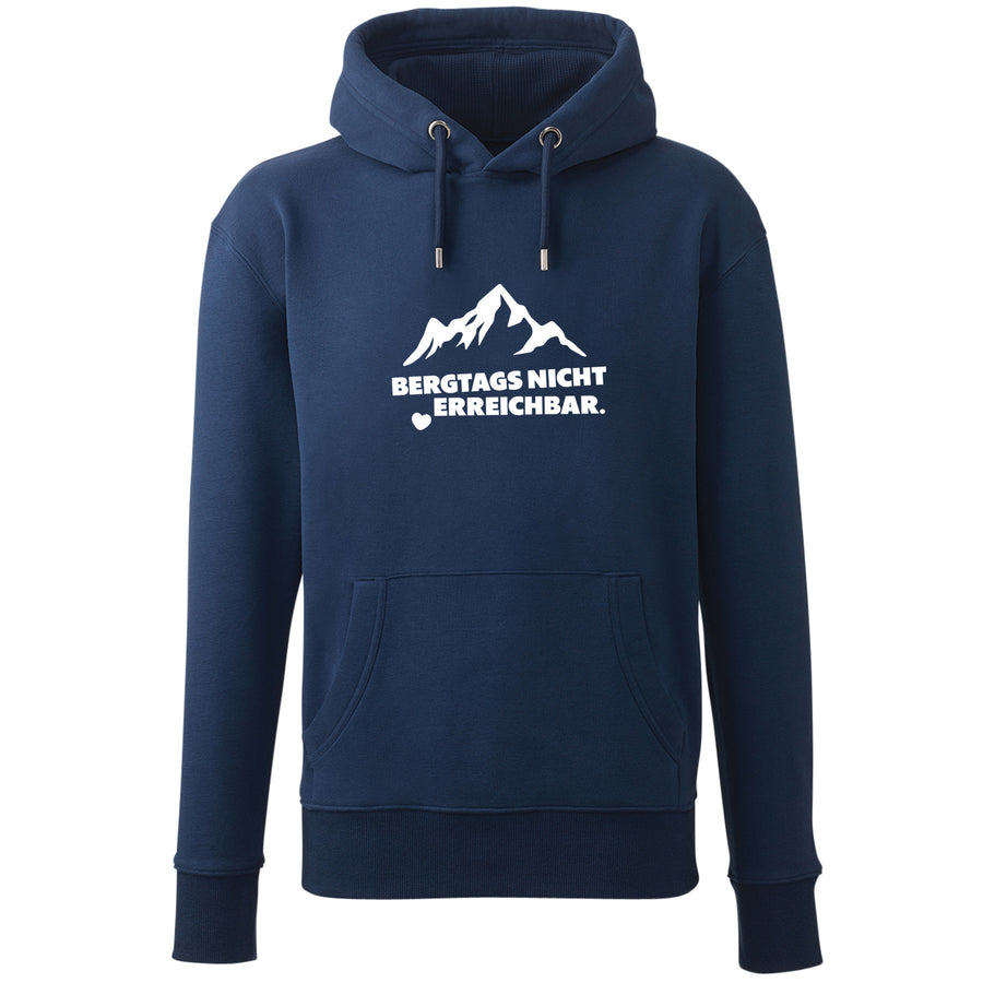 Hoodie "Bergtags nicht erreichbar" - meinherzschlag.de