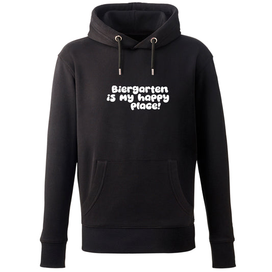 Hoodie "Biergarten is my happy place!"
