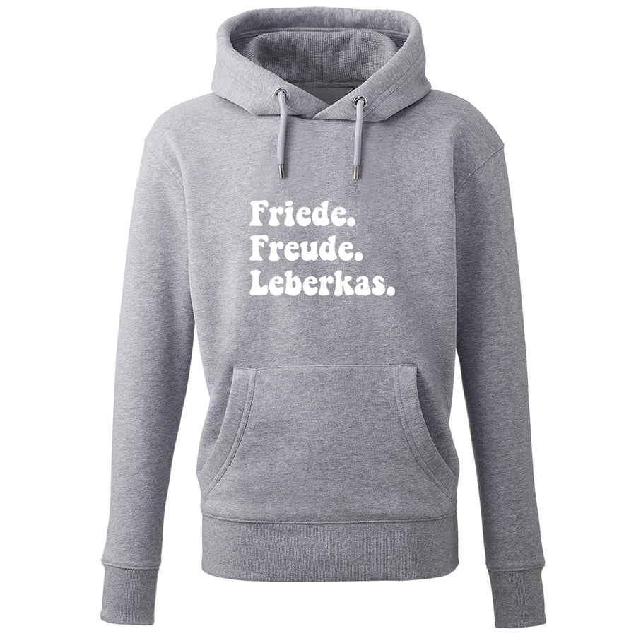 Hoodie "Friede. Freude. Leberkas." - meinherzschlag.de