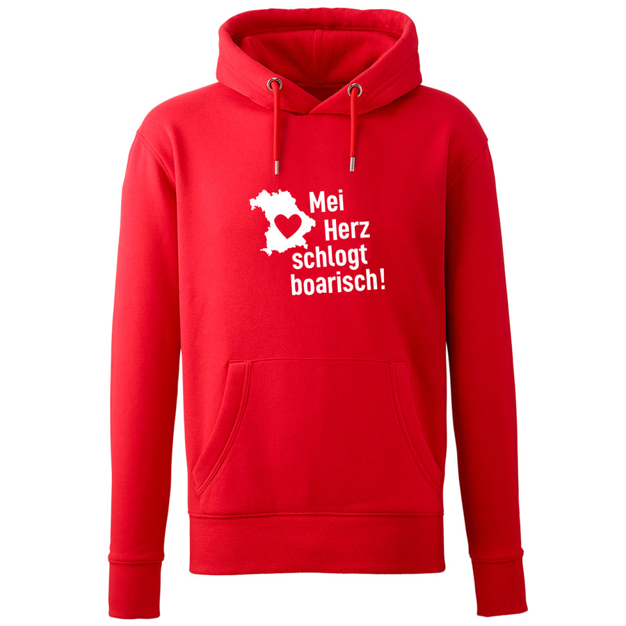 Hoodie "Mei Herz schlogt boarisch" - meinherzschlag.de