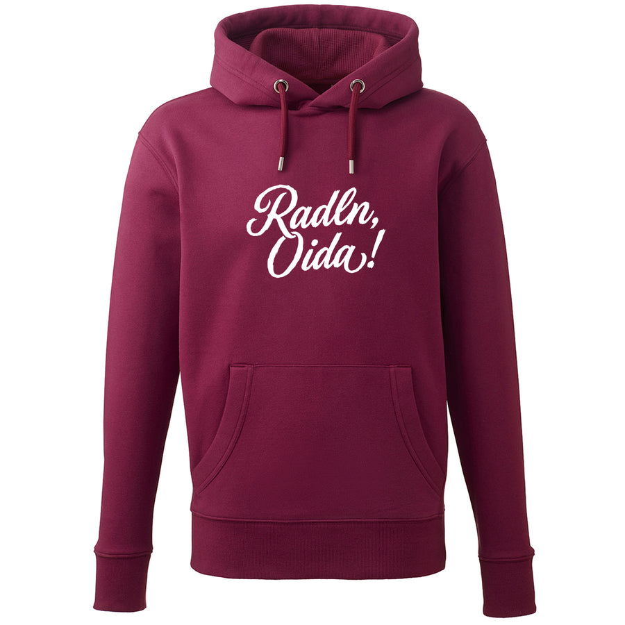 Hoodie "Radln, Oida!" von meinherzschlag – Produktbild 2 von 7.
