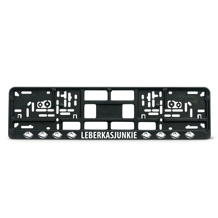 Kennzeichenhalter "Leberkasjunkie" - meinherzschlag.de
