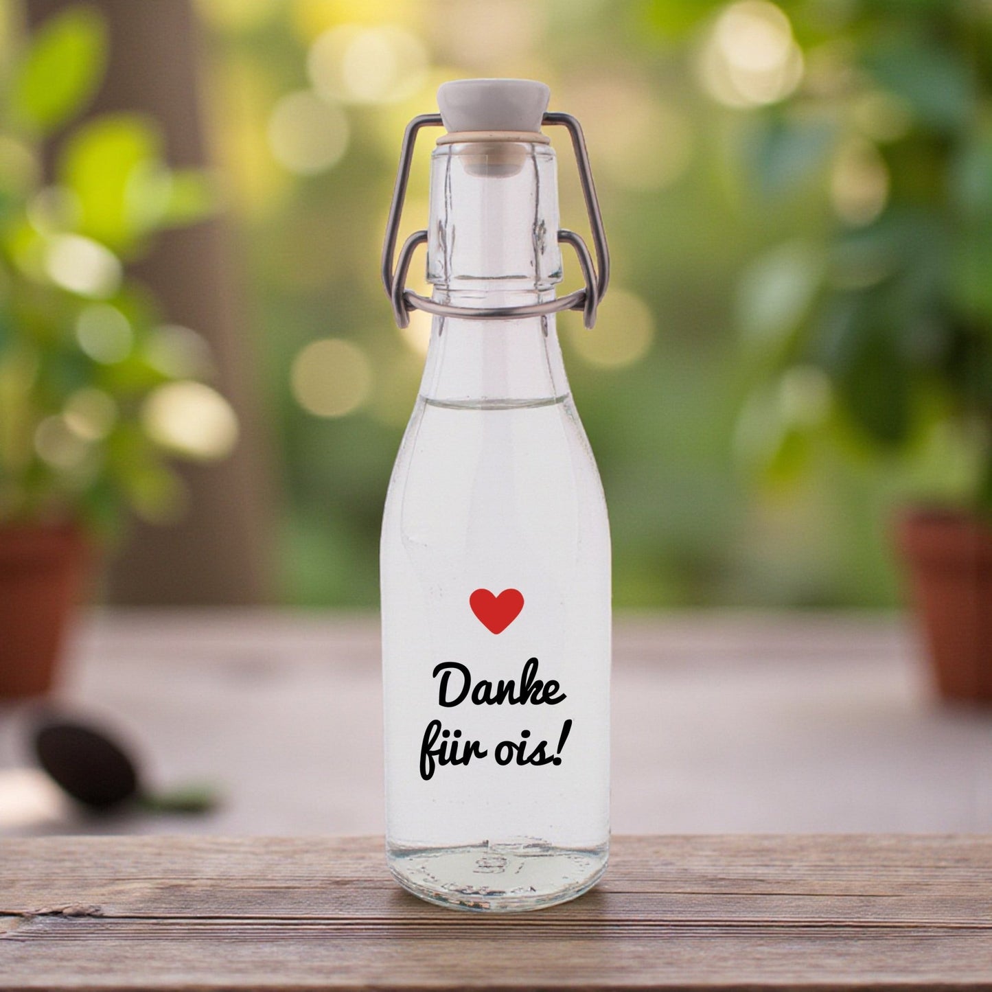 Likör/Schnaps "Danke für ois!" - meinherzschlag.de