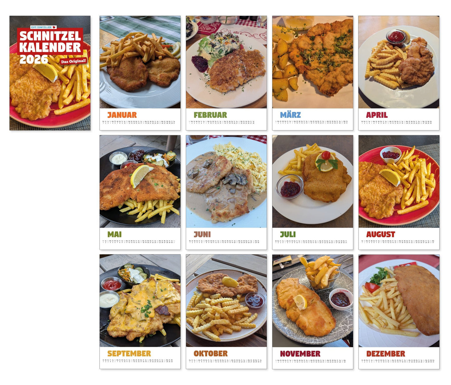Der Schnitzel - Kalender 2026 - meinherzschlag.de