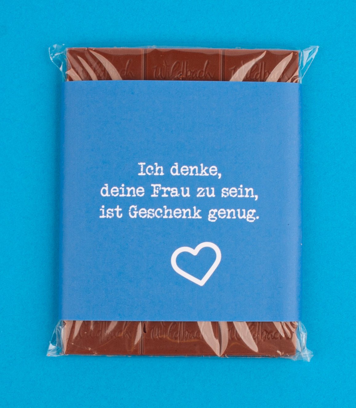 Schokolade "Deine Frau zu sein, ist Geschenk genug!" - meinherzschlag.de