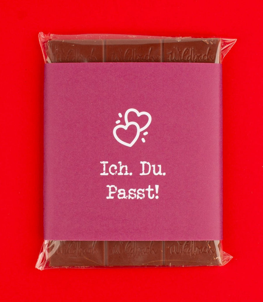 Schokolade "Ich. Du. Passt." - meinherzschlag.de