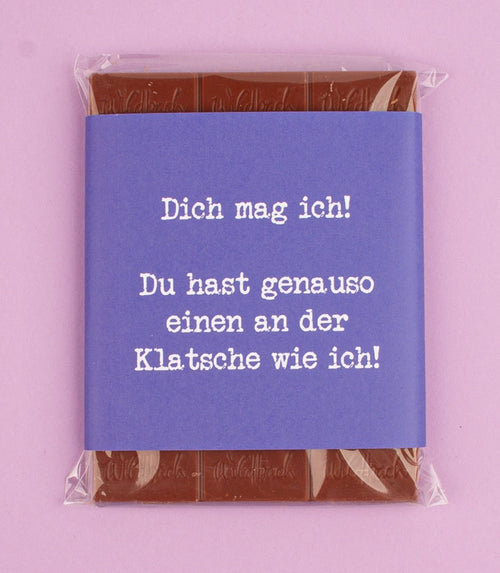 Schokolade "Einen an der Klatsche" - meinherzschlag.de