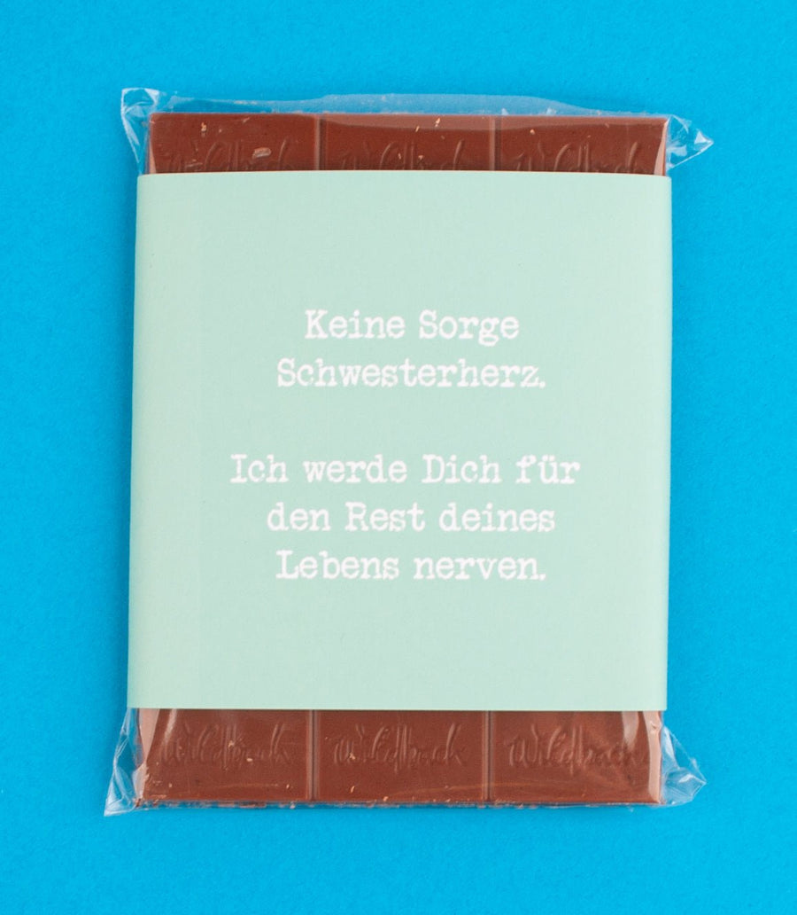 Schokolade "Schwesterherz" - meinherzschlag.de
