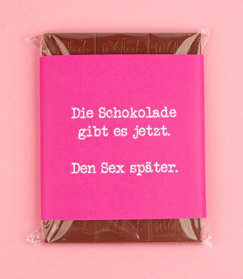 Schokolade "Sex später" - meinherzschlag.de