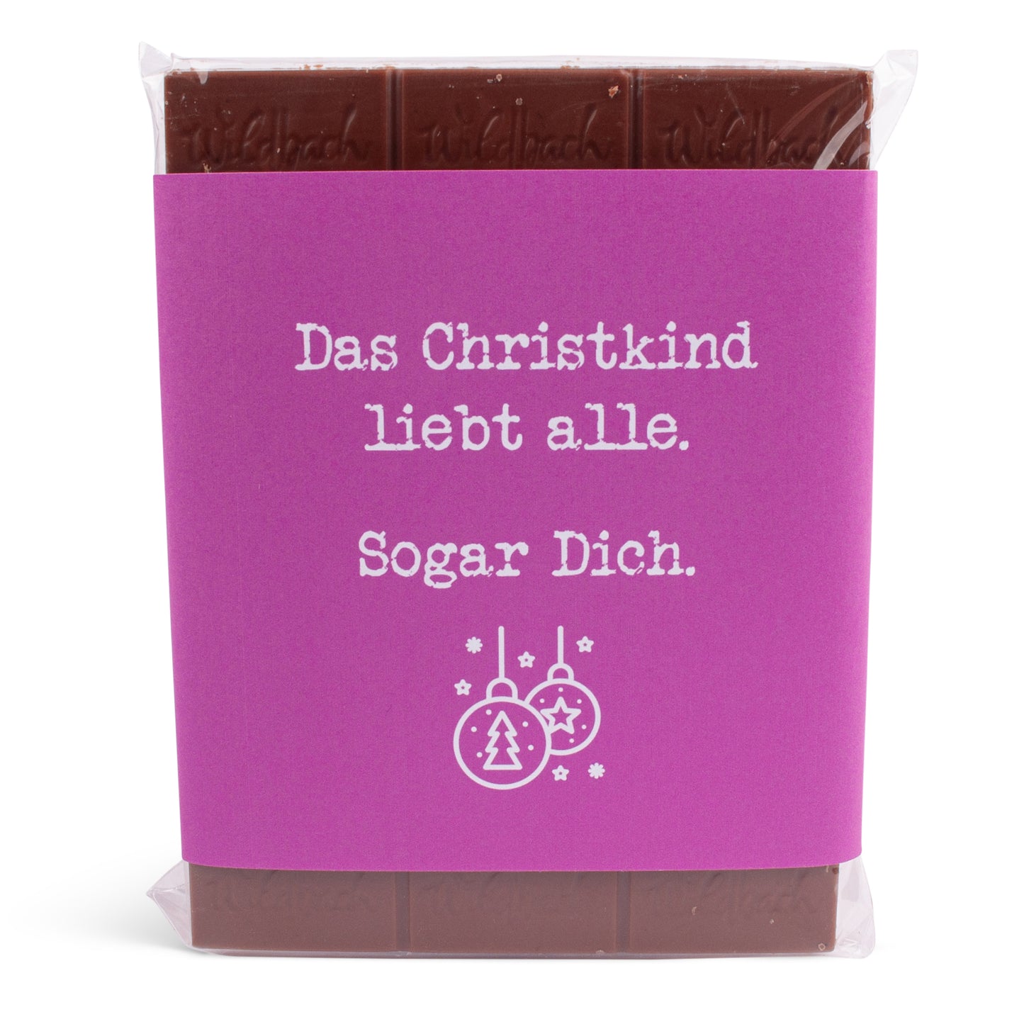 Schokolade "Das Christkind liebt alle" - meinherzschlag.de