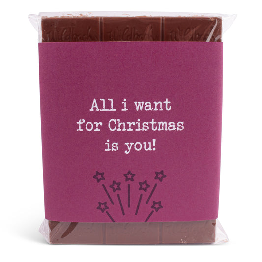 Schokolade "All i want for Christmas is you!" - meinherzschlag.de