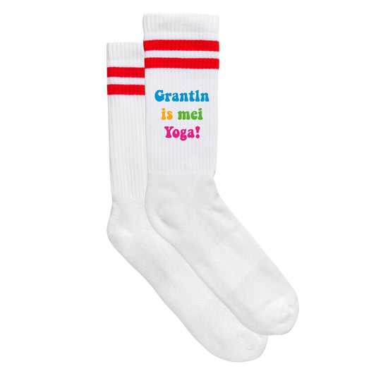 Sportsocken "Grantln is mei Yoga!" - meinherzschlag.de