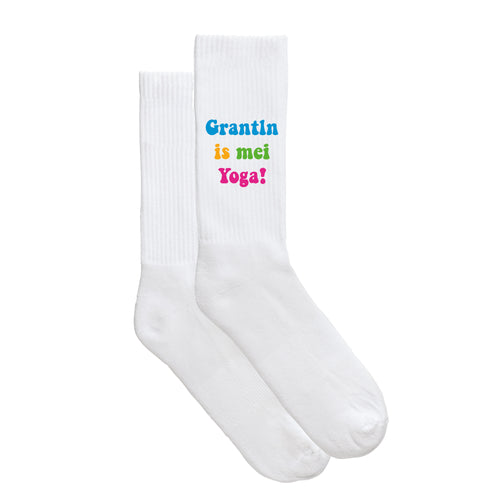 Sportsocken "Grantln is mei Yoga!" - meinherzschlag.de