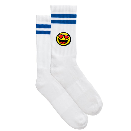 Smiley-Sportsocken "Herzaugen"