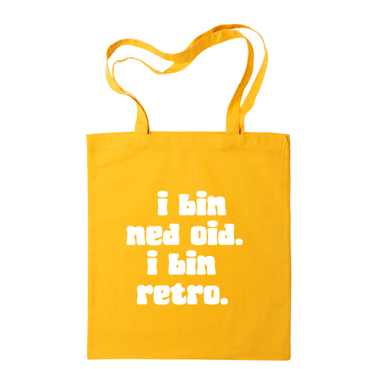 Tasche "I bin ned oid. I bin retro." - meinherzschlag.de