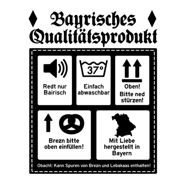 Kindermotiv: Bayrisches Qualitätsprodukt (Kinder) - meinherzschlag.de