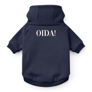 Hunde-Hoodie "Oida!" navy