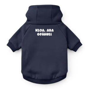 Hunde-Hoodie "Kloa, aba gfährli" navy