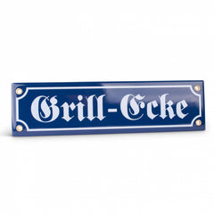 Emaille-Schild "Grill-Ecke"