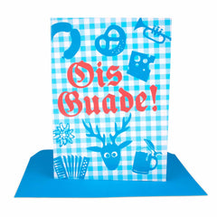Glückwunschkarte "Ois Guade!"