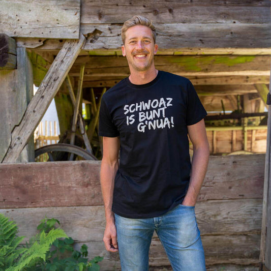 Herren - Shirt "Schwoaz" - meinherzschlag.de