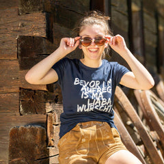 Damen-Shirt "Bevor i mi aufreg ..."