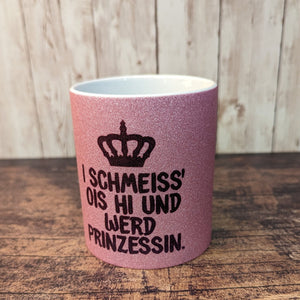Glitzertasse "Prinzessin" - meinherzschlag.de