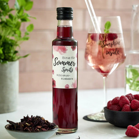Sommer - Spritz - Sirup "Hibiskus & Himbeere" - meinherzschlag.de