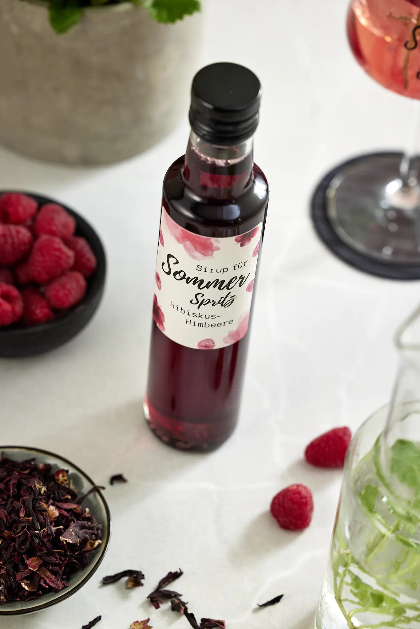 Sommer - Spritz - Sirup "Hibiskus & Himbeere" - meinherzschlag.de