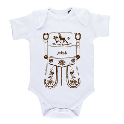 Baby Body Lederhose mit Wunschname - meinherzschlag.de