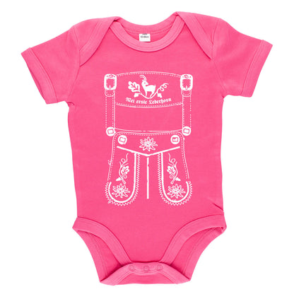 Baby Body Lederhose "Mei erste Lederhosn" - meinherzschlag.de