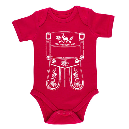 Baby Body Lederhose "Mei erste Lederhosn" - meinherzschlag.de